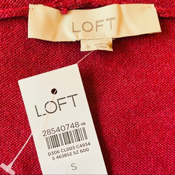 Ann Taylor LOFT V-Neck Loose Fit Tunic Sweater NWT - Picture 3 of 8